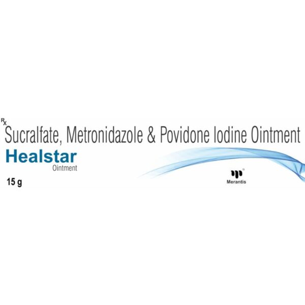 HealStar - Povidone-Iodine 5% with Metronidazole 1% + Sucralfate Oint-(15gm)