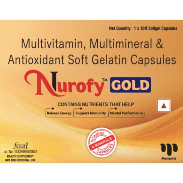 Nurofy Gold- Multivitamin, Multimineral & Antioxidant Soft Gelatin Caps